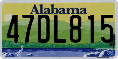 AL license plate 47DL815
