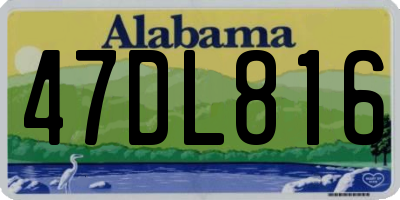 AL license plate 47DL816