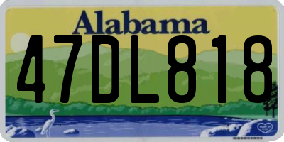 AL license plate 47DL818