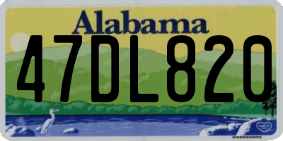 AL license plate 47DL820