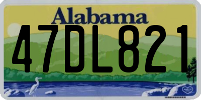 AL license plate 47DL821