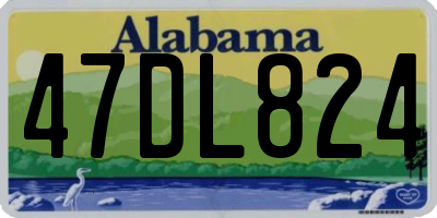 AL license plate 47DL824