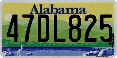 AL license plate 47DL825
