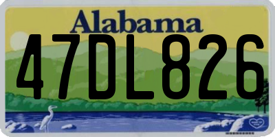 AL license plate 47DL826