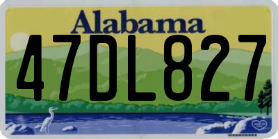 AL license plate 47DL827