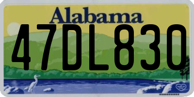 AL license plate 47DL830