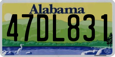 AL license plate 47DL831