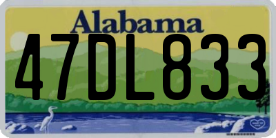 AL license plate 47DL833