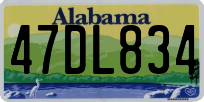 AL license plate 47DL834