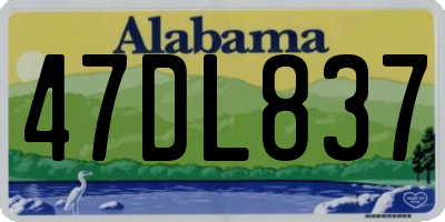 AL license plate 47DL837