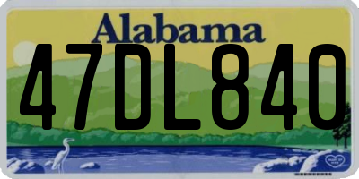 AL license plate 47DL840