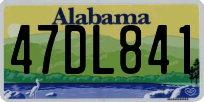 AL license plate 47DL841