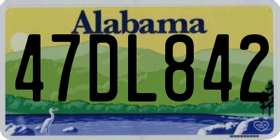 AL license plate 47DL842