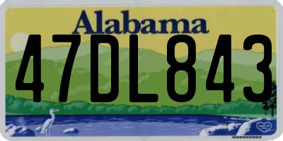 AL license plate 47DL843