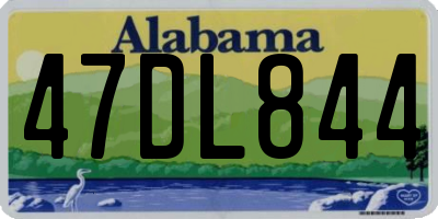 AL license plate 47DL844