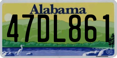AL license plate 47DL861