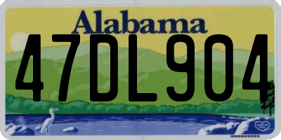 AL license plate 47DL904