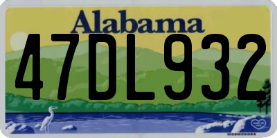 AL license plate 47DL932