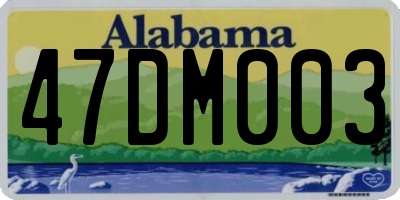 AL license plate 47DM003