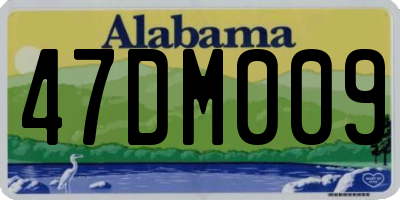 AL license plate 47DM009