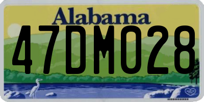 AL license plate 47DM028