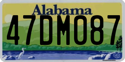 AL license plate 47DM087