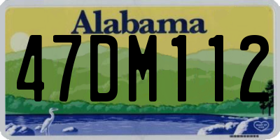 AL license plate 47DM112