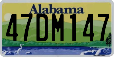AL license plate 47DM147