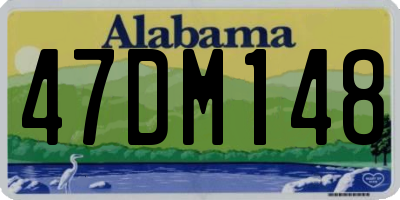 AL license plate 47DM148