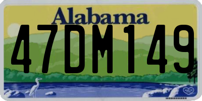AL license plate 47DM149