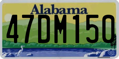 AL license plate 47DM150