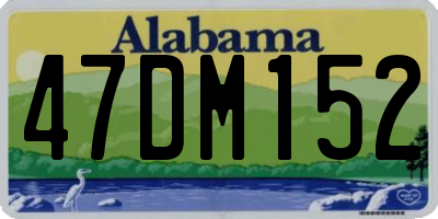 AL license plate 47DM152