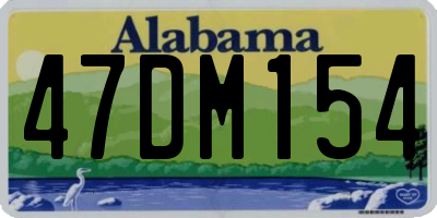 AL license plate 47DM154