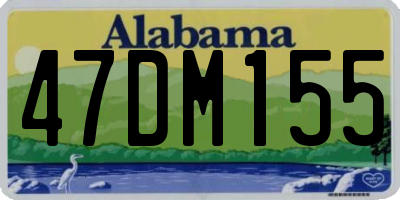 AL license plate 47DM155