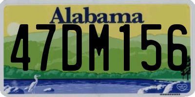 AL license plate 47DM156