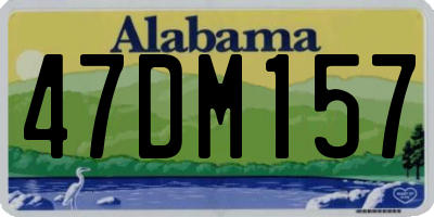 AL license plate 47DM157