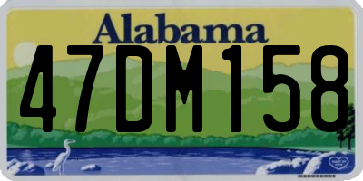 AL license plate 47DM158