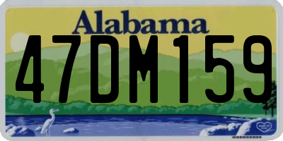 AL license plate 47DM159