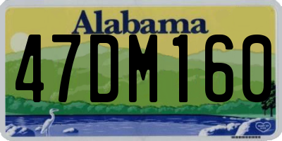 AL license plate 47DM160