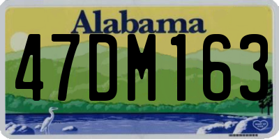 AL license plate 47DM163