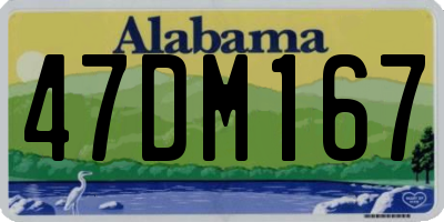 AL license plate 47DM167