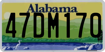 AL license plate 47DM170
