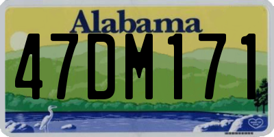 AL license plate 47DM171