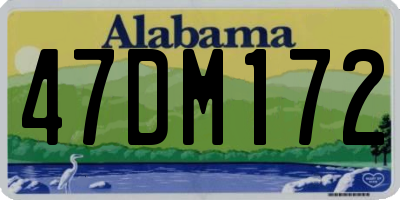 AL license plate 47DM172
