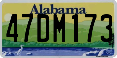 AL license plate 47DM173