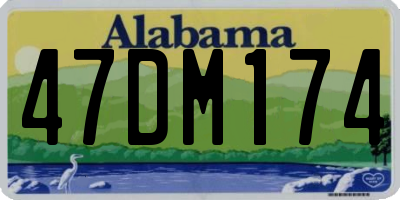 AL license plate 47DM174