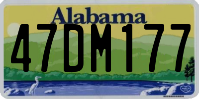 AL license plate 47DM177