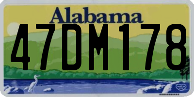 AL license plate 47DM178