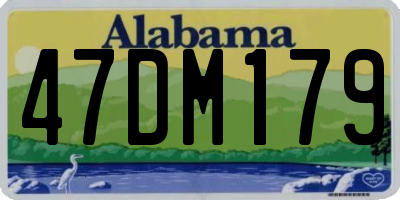 AL license plate 47DM179