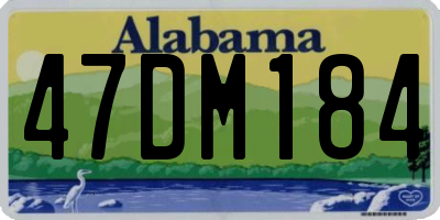 AL license plate 47DM184